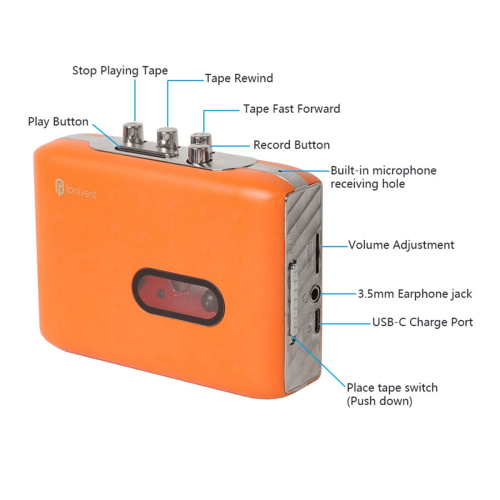 Lecteur de cassettes portable avec casque A 2