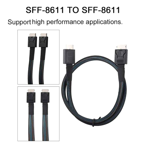 Câble d'extension de données Oculink PCIE 4.0 MINI SAS 24 Gbit/s (0,5 m) 2