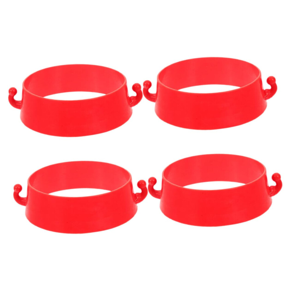 Efficient Traffic Cone Ring Connector Set - 4Pcs Plastic Barrier Rings For Road Construction Safety, Durable And Lightweight 6038364080905