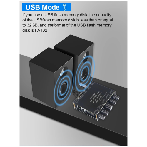 Kétcsatornás Bluetooth 5.3 TPA3116 audioerősítő panel 2