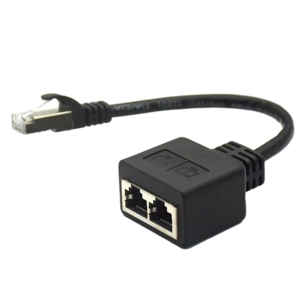 Rj45 1XMale To 2Xfemale Splitter Adapter Cable Cord For Ethernet Lan 4711175576622