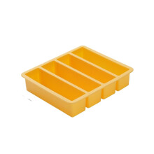 Long Ice Popsicle Tray And Lid - Golden, 6-Cavity Silicone Mold for Homemade Frozen Treats, BPA-Free