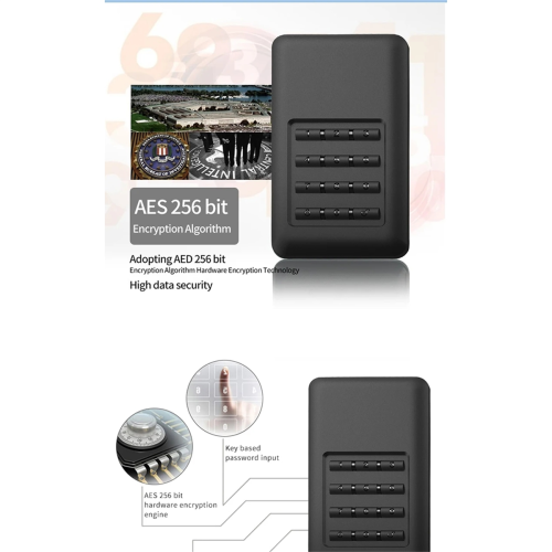 Instrument de criptare completă a discului USB3.0 cu criptare hardware M.2 MSATA 2