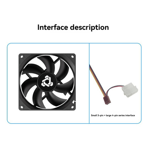 PC-computerbehuizingventilator 3-pins/4-pins 92 mm ventilator CPU-koeler koelventilator 2