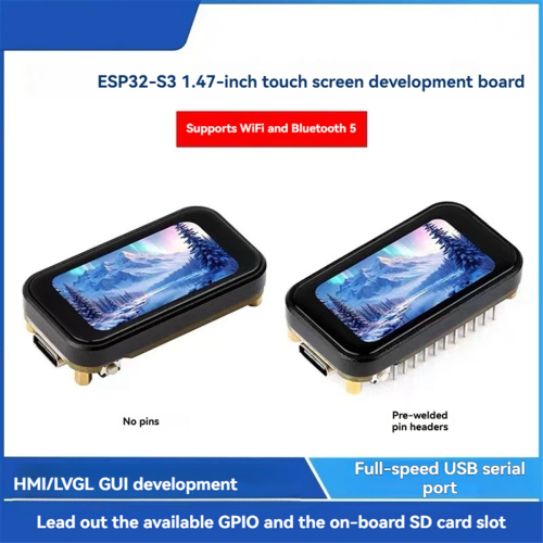 ESP32-S3 Udviklingskort 1,47" Touch Display, Ikke Svejset 1