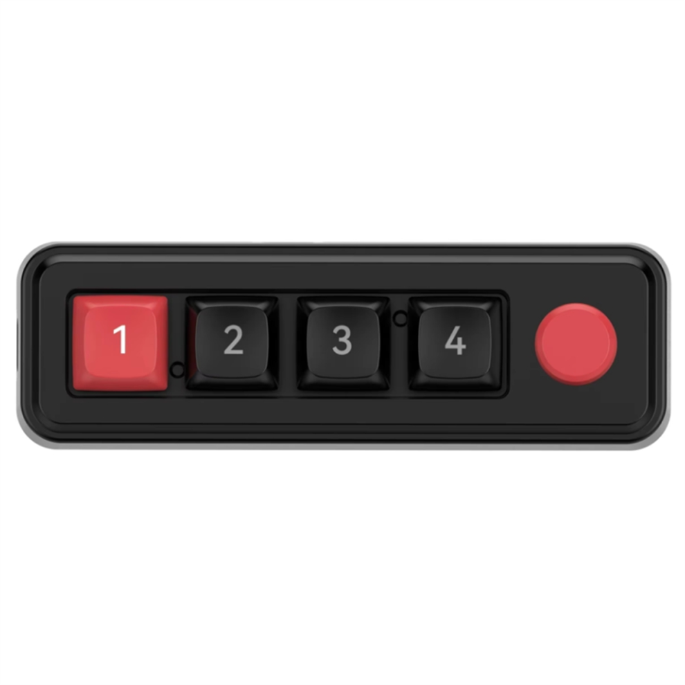Mechanical Keyboard 4 Keys 1 Knob Macro Programming Keyboard Black 4711175574925