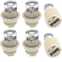 Pack G9 Lamp Holder with Bracket, Ceramic Threaded G9 Halogen Socket