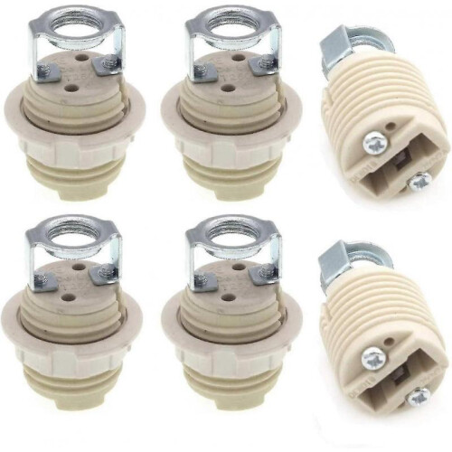 Pack G9 Lamp Holder with Bracket, Ceramic Threaded G9 Halogen Socket