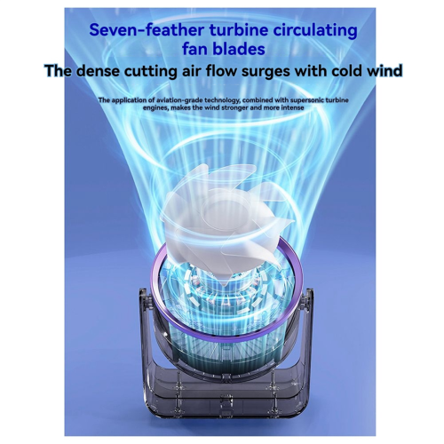 Desktop Circulating Fan Large Capacity Rechargeable Mini Table Fan 2