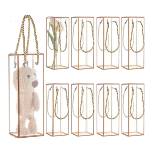 12 Pack Transparent Plastic Gift Box, with Golden Borders 1