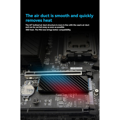 M.2 SSD-køleplade M2 2280 Solid State-harddisk Sort 2