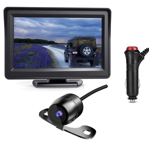 Câmera de ré com monitor de 4,3 polegadas para carro e caminhão 1