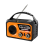 16000mAh Nödväderradio Solcells- och handvevsdriven Orange 1