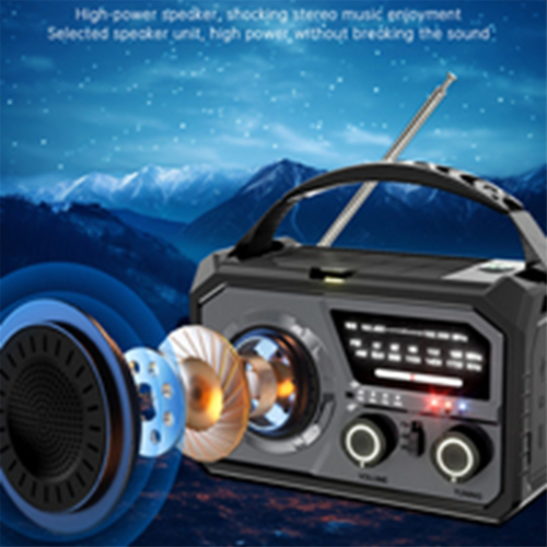 16000mAh Nödväderradio Solcells- och handvevsdriven Orange 1
