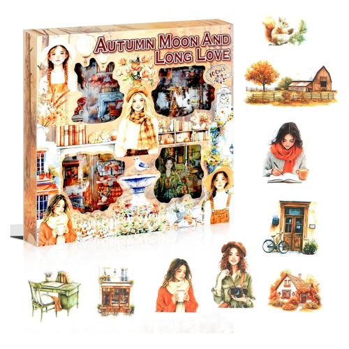 100 ark høstklistremerker til scrapbooking