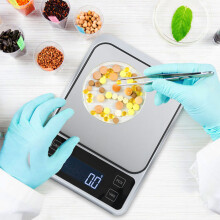 5kg/0,1g Digitale Küchenwaage mit Rutschfestigkeit und Displayfunktion