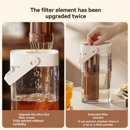 1000 ml Cold Brew-Kaffeemaschine mit Griff, 350-Mesh-Filter 2