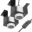 Reptile Ceramic Socket,Heat Lamp Holder Bulb Not Included 2pc EU Plug 1