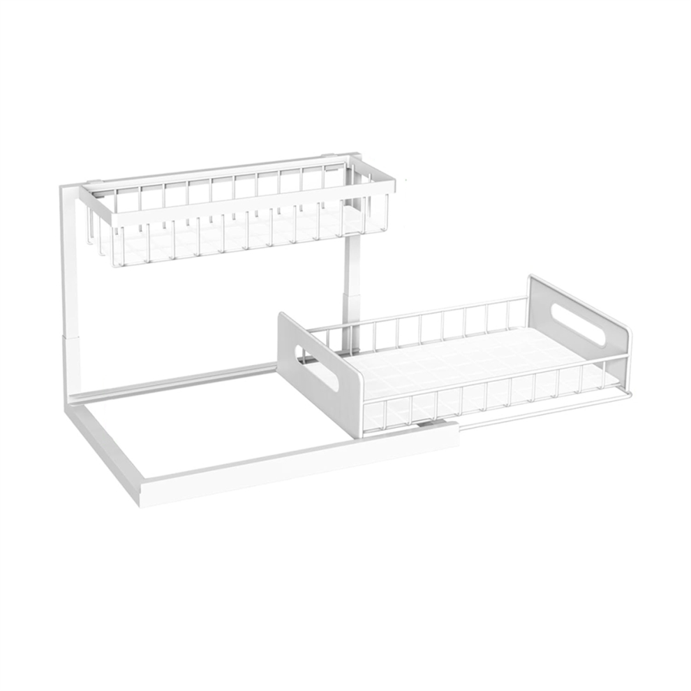 Organizer, 2 Tier Slide Out Sink Shelf Cabinet Storage Shelves-image-OPC-PKBFNSQ-NEW