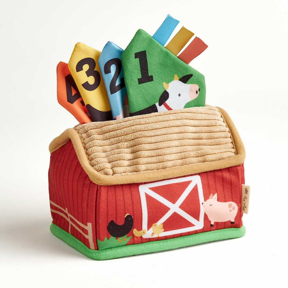 Photos - Other Toys Itzy Ritzy Sensory Scarves - Farm-Themed Put-and-Take Scarf Toy for Babies & Toddlers; Teaches Animals Numbers Colors & Text 