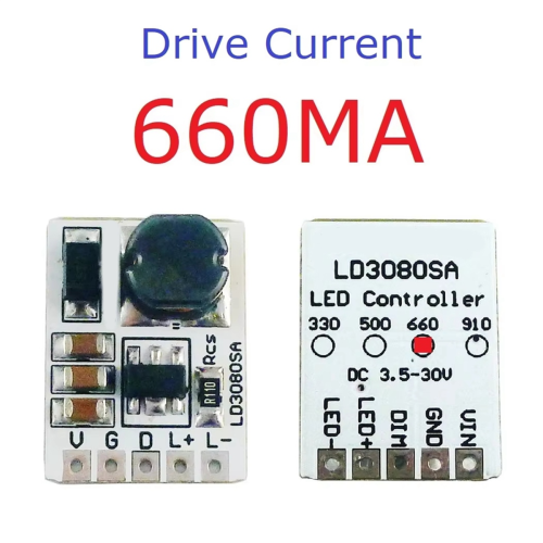 LD3080SA 20W DC 3,5-30V step-down HB LED-drivermodul 660MA 1