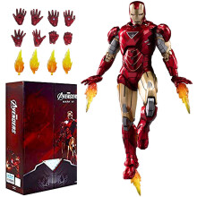 UXOUYIC Ir?nman Movie Series - Samlerobjekt Ir?nman Action Figur Metal Painting 20 Joints Movable Model Leget?j (7 tommer) (Mark 6)