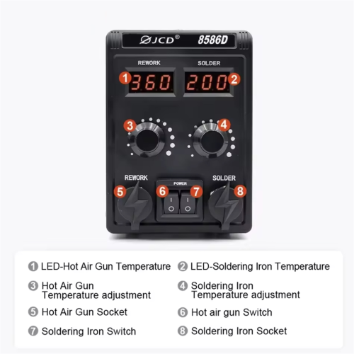 8586D Loddestation SMD-svejsestation (EU) 2