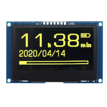 2,42-tommers OLED-skjermmodul 128 x 64, HD LCD-skjerm gul