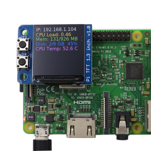Til Raspberry skærm Mini PI TFT DA 1,3 tommer IPS-skærm HD-skærm 2