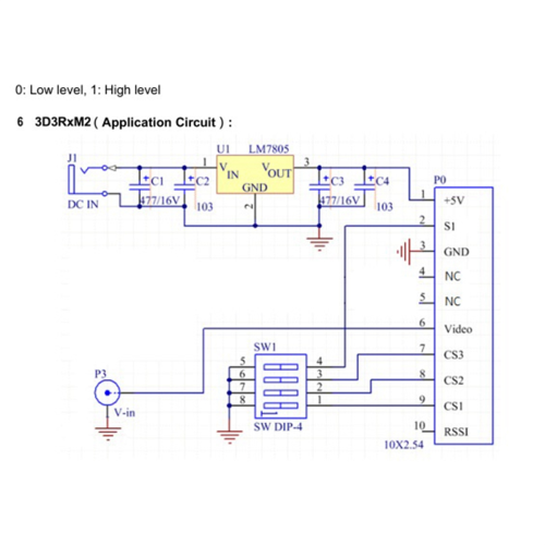 2 buc. Modul receptor VRX FPV 3.3G 3D3RxM2 analogic wireless 16 canale 2