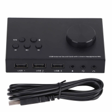 USB audio adapter, külső USB hangkártya, sztereó 3,5 mm-es interfész