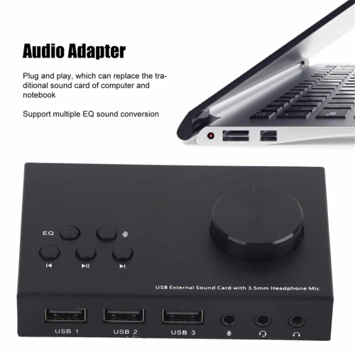 USB-lydadapter Eksternt USB-lydkort Stereo 3,5 mm interface 1
