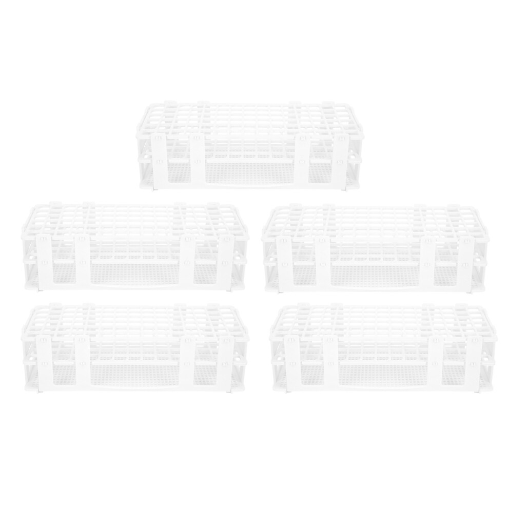 5Set Plastic Test Tube Rack 90 Holes Sample Bottle
