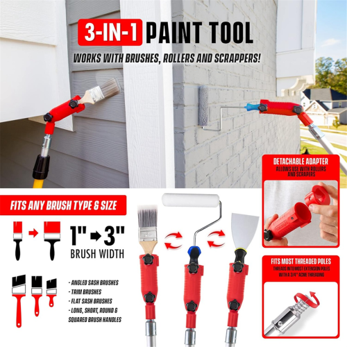 Extensor de pincel multi-ângulo para teto alto 1