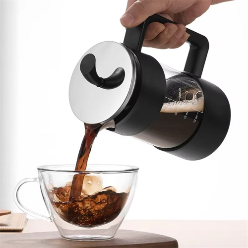 1000 ml fransk kaffemaskine, kaffefilter i rustfrit stål 1