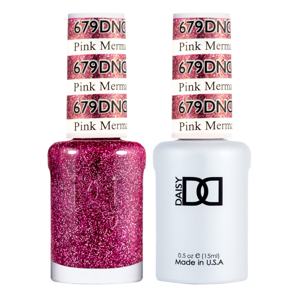 Daisy Dnd Pink Dnd Gel Polish Set - 1 Each Of Gel Polish And Nail Polish 679 Mermaid 0.5 Fl Oz