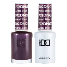 DND Gel-Nagellack-Set  je 1 roter Gel-Nagellack und roter Nagellack 634 Reddish Purple, 0,5 Fl Oz