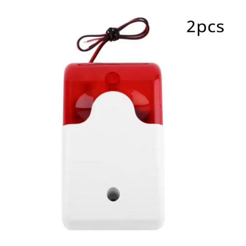 Flash LED Strobe Light Wired Siren 12V Fungerer til Tyverialarm 2