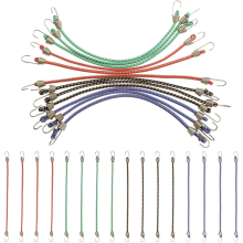 12 Pack Bungee Cords 10 Inch for Bicycle Roof Tent