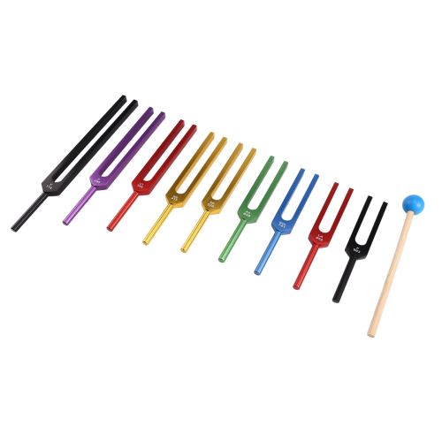 Σετ Τσάκρα Tuning Forks, για Θεραπευτικό Τσάκρα, Ηχοθεραπεία Πολύχρωμη 2