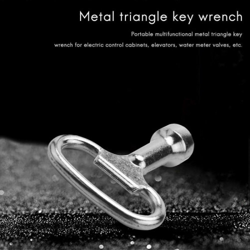Key slot for bolt Triple-cornered Triangular metal panel 8 mm x 2 2