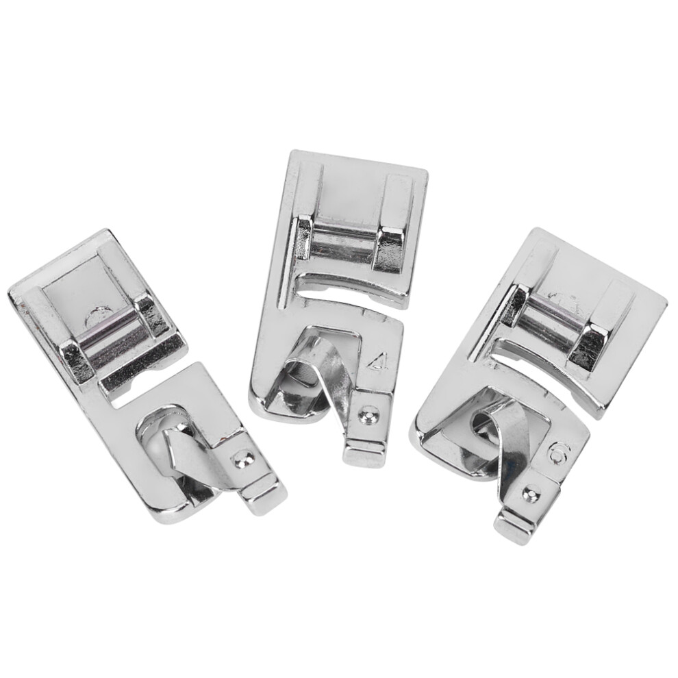 3Pcs Sewing Machine Rolled Hem Foot Household