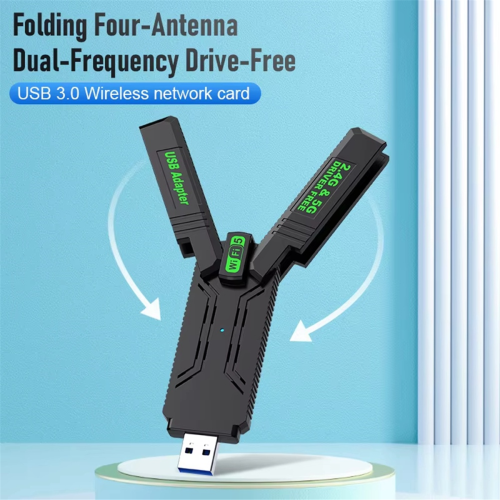 Adaptor USB WiFi Wifi5 1300Mbps, placă wireless de mare viteză USB 3.0 2