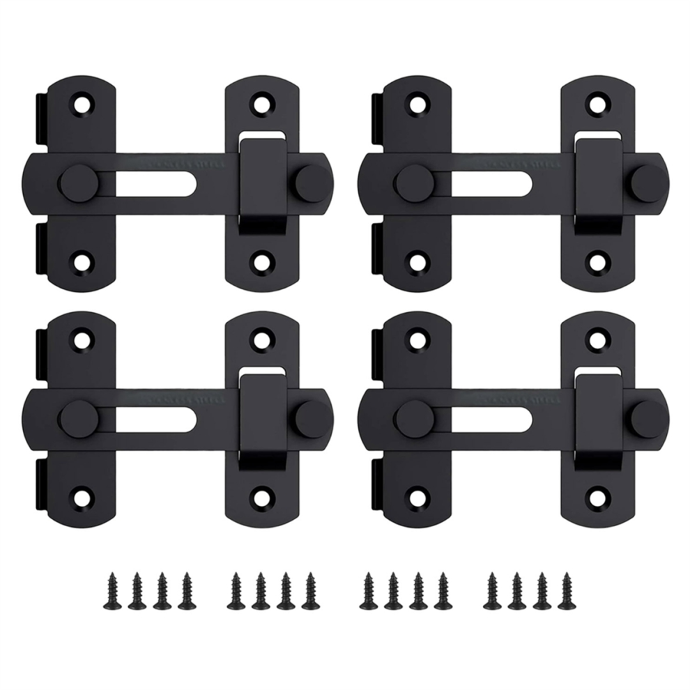 4Pcs Heavy Duty Flip Lock 180 Degree Door Lock, Security Door Lock 4713552734632