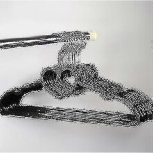 (style 1, black) 20 Pcs Heart Hangers Clothing Hangers Ideal For Everyday Standard Use