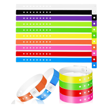 60 pulseiras de vinil em 10 cores, pulseiras de plástico para eventos