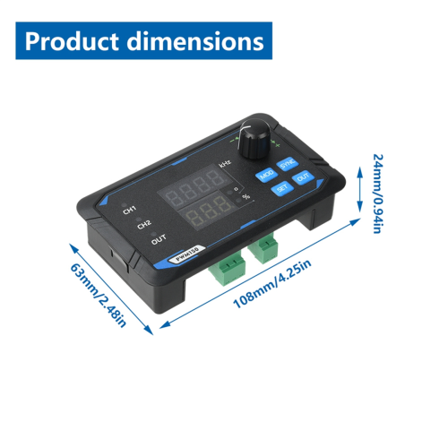 DC 5-24V Dual PWM150 Signal Generator Square Wave Pulse Wave 2