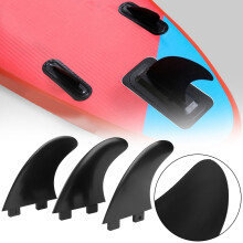 3 Stück Surfbrett Finnen Set aus Nylon Glasfaser Schwarz für links, Mitte und rechts