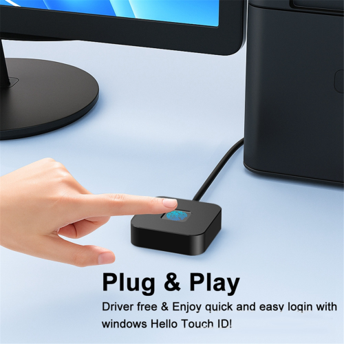 Hello Biometric Fingerprint Login Lock Screen USB Reader Black 1