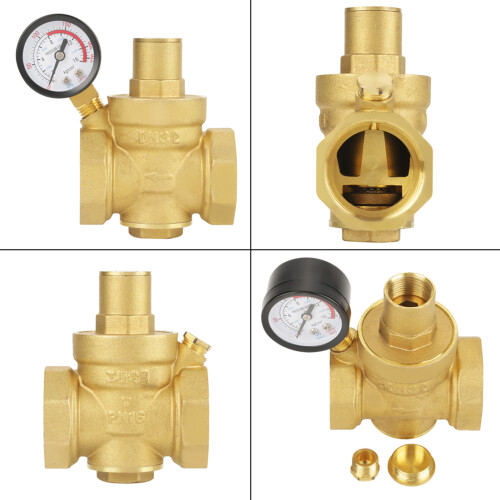 BSP DN32 Brass Water Pressure Reducing Valve with 2